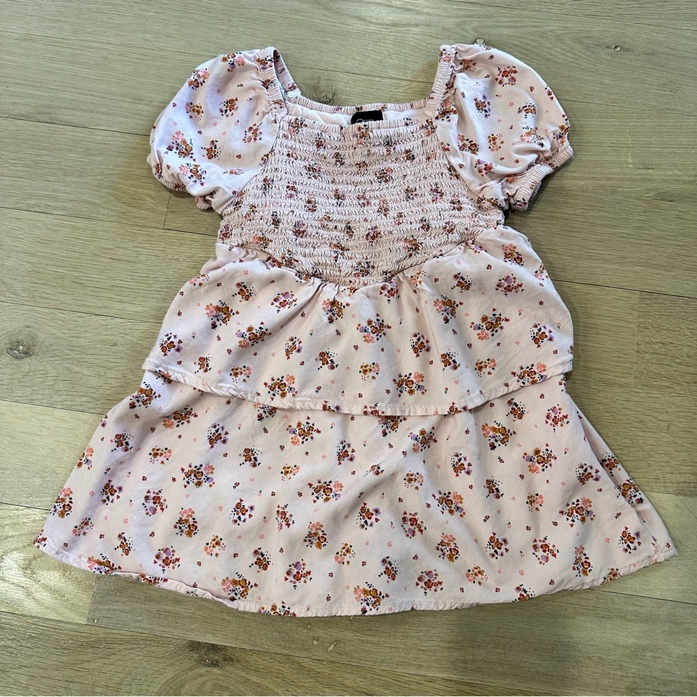 Toddler Puff Sleeve Tiered Dress